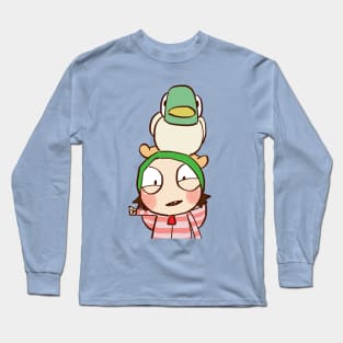 happy sarah and duck / children's cartoon Long Sleeve T-Shirt